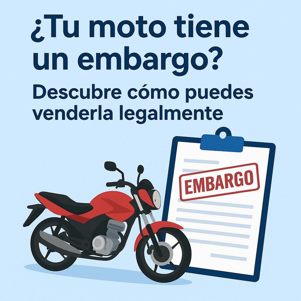 vender moto con embargo
